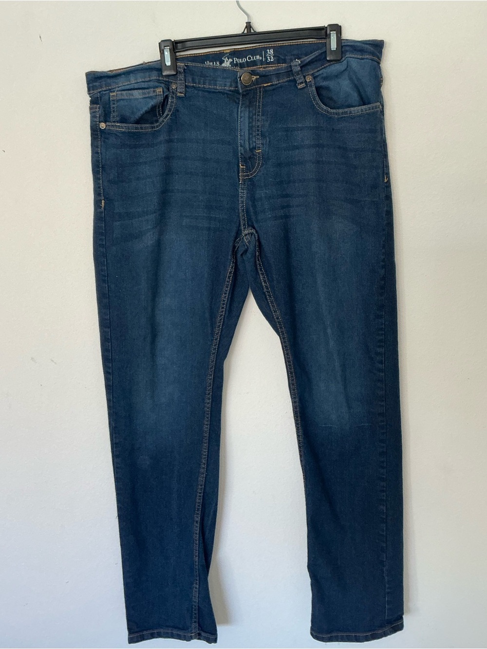 Beverly Hills Polo Club Men’s Stretch Straight Leg Jeans Size 38x32 Medium Wash